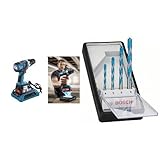  Bosch GSR 18 V-EC - Taladro (Ión de litio) + Juego de 4 brocas multiuso Robust Line CYL-9 multi construction, 4; 5; 6; 8 mm
