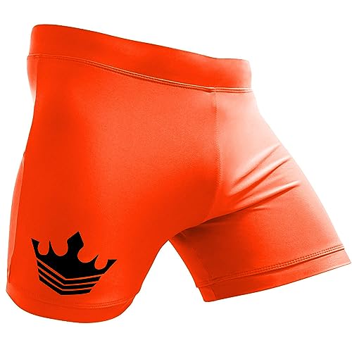 Short Vale Tudo Crown Meister MMA Orange pour Entraînement en Cage et Tatami