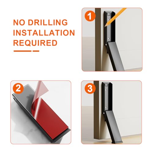 Image of HASTHIP Door Stopper for Home Rubber, Spring Loaded Heavy Duty Holder | Door Stopper For Main Door Step On /Off Doors Holder Anti-Collision Safety Top Doors Stoppers Door Stoppers For Home, Office