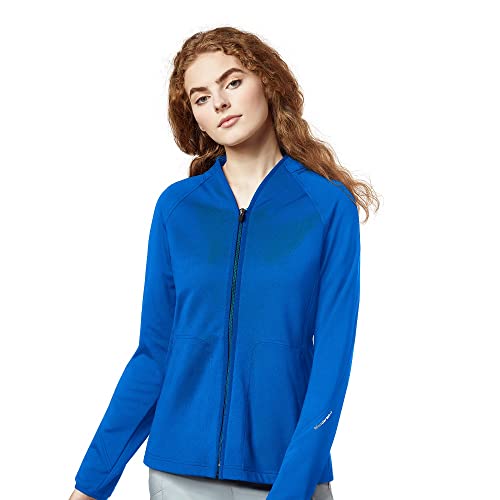 WonderWink Damen Fleecejacke mit durchgehendem Reißverschluss, königsblau, Mittel Cover