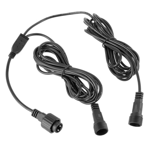 HUAREW 8.8Ft 2 Pin Extension Cable, 1 Male Divided 2 Female Splitter Connector, Waterproof for Class 2 Power Adapter, Extension Cords for Christmas Light Transformer Adapter