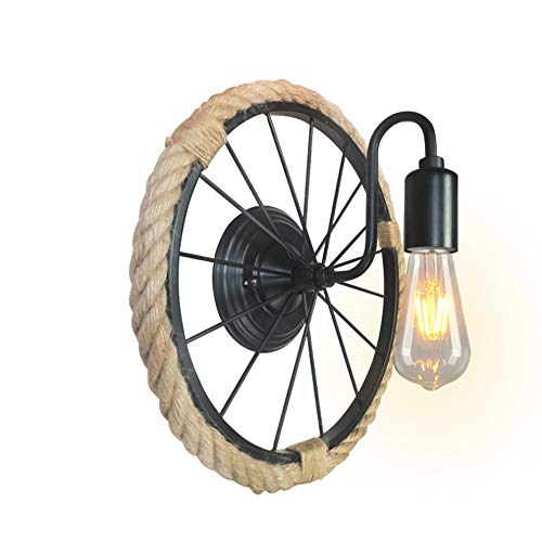 Lumière murale E27 vintage en corde de chanvre à éclairage créatif industriel