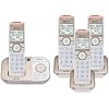 AT&T BL3112-4 Cordless Phone for Home - 4 Handsets, DECT 6.0, Bluetooth Cell Connect, Answering Machine, Smart Call Blocker, Caller ID, Intercom, Expandable