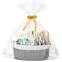 Goodheim Cesto regalo vuoto intrecciato cestino per regali rosa