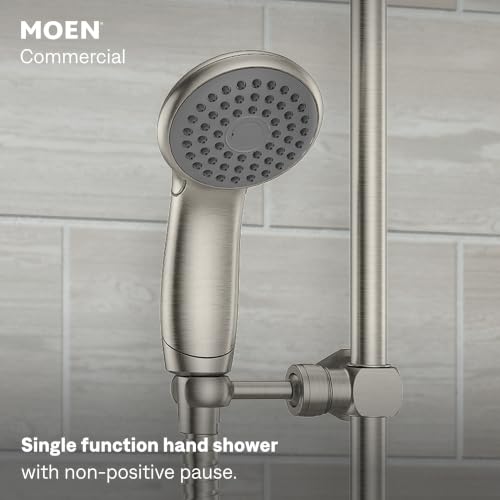 Moen Commercial Classic Posi Temp Shower System with Handheld for Bathroom, Valve Required, Brushed Nickel Finish, T8342EP15CBN - image 4