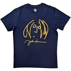 Rock Off Officially Licensed Products John Lennon Self Portrait Officiel T-Shirt Hommes Unisexe - Les Beatles, Paul McCartney, John Lennon, RIngo Starr, George Harrison