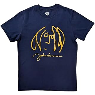 Rock Off Officially Licensed Products John Lennon Self Portrait Officiel T-Shirt Hommes Unisexe - Les Beatles, Paul McCartney, John Lennon, RIngo Starr, George Harrison