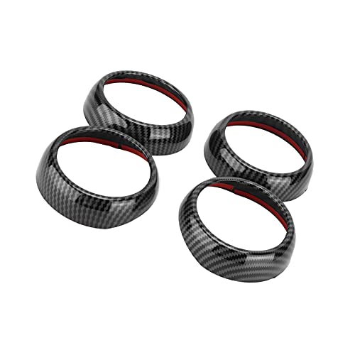 Bewinner Anillo de Rejilla de Ventilación Estilo Fibra de Carbono Estilo Fibra de Carbono con Revestimiento Anti-UV Reemplazo para Smart Fortwo/Forfour 453 2015-2021