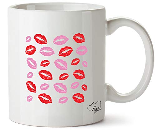 Hippowarehouse Lips Pattern Printed Mug Cup Ceramic 10oz