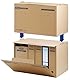 ELBA Systemcontainer, 5 Stück, stapelbar, braun