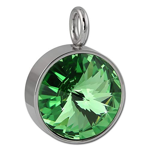 Amello Zirkonia Ketten-Anhänger Edelstahl Zirkonia grün ESHS02L Edelstahl Kettenanhänger Cover