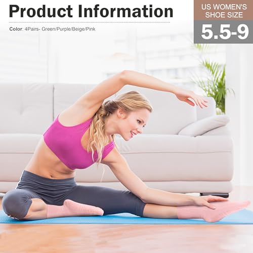 Yfunnle WX06 Yoga Pilates Non Slip Grip Socks thumb #6