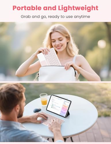 Teclado Bluetooth con touchpad LAMA para trabajar en cafeterías con iPad 7
