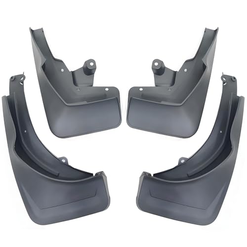 Image of Mud Flaps Compatible with Mercedes-Benz GLE-Class SUV 2020-2026 | GLE 450, GLE 580, Models with AMG-Line Package & Running Boards, Front Rear Splash Guards Mud Guards Set of 4, Black