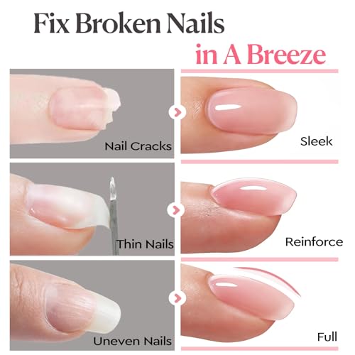 Image of AzureBeauty Jelly Peach Builder Gel for Nails 18ml 7-in-1 UV Strengthener