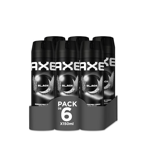 Axe Desodorante Bodyspray Black 150ml, pack de 6 unidades, El embalaje puede variar