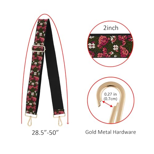 Image of Purse Strap Replacement Wide Adjustable Crossbody Shoulder Strap Guitar Straps for Handbags