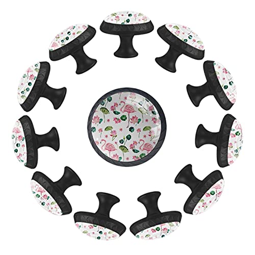 Poignées de commode de ferme en lot de 12 finitions soignées lotus rose