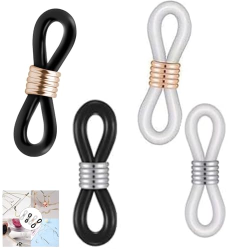 LiJuanWang Extrémités de chaîne de lunettes,40 pièces Embout Chaine Lunette de 20 mm,Lunettes Réglables Extrémités,Boucle Support de Sangle de...