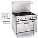36in Restaurant 4 Gas Burner Range w/ 12in Griddle & Oven