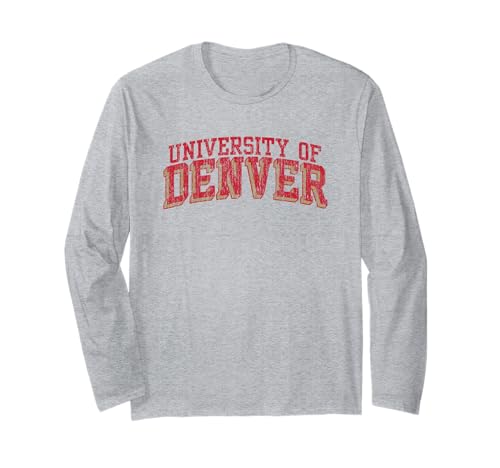 Denver Pioneers Retro Arch Officially Licensed Long Sleeve T-Shirt