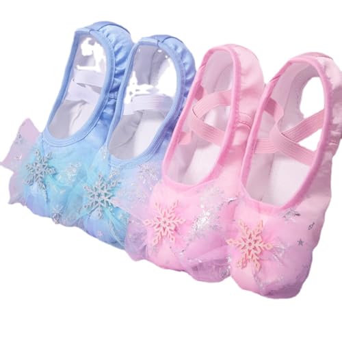 Anneken Ballet Shoes for Girls Satin Dance Flat Practice Slippers Split Soft Leather Flat Sole Yoga Gymnastics Shoes3