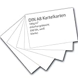  Karteikarten 500 Stück A8 weiß blanko