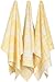 Now Designs Jumbo Pure Kitchen Towel Set of 3, Lemon Yellow