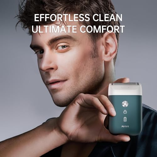 Image of Portable Electric Razor for Men with 8,000 RPM Dual Floating Blade, 1H Charge for 60 Days, Type-C, Design for Daily /Travel Use, Electric Foil Shavers for Face, Green