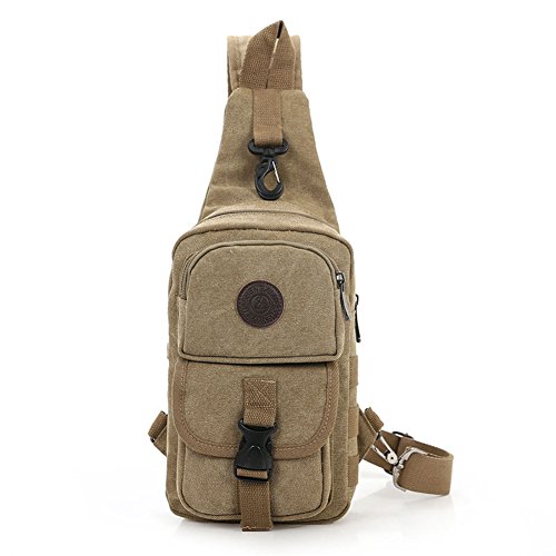 Sac en toile pour homme et femme de style sacoche de poitrine décontractée