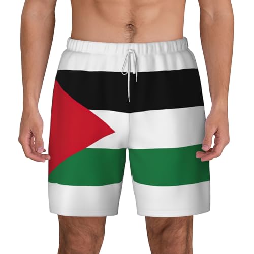 Short de bain anti-humidité pour homme à motif drapeau palestinien