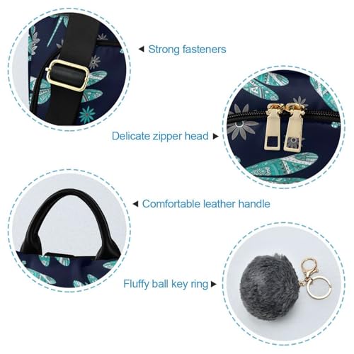 Sac à dos libellules chic à pompons et poches multiples