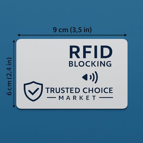 RFID Blocking Cards 6-Pack – NFC Contactless Protection for Credit, Debit, ID, ATM Cards & Passport – Slim Anti-Theft Card Blocker for Wallet & Purse (Grey)2
