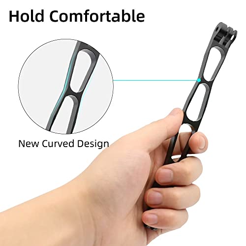 (Black) - Aluminium Alloy Extension Arm Metal Pole Mount Helmet Stick Extension Arm Mount for Gopro