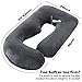 Pregnancy Pillow Full Body 57 Inch Maternity Pillow with Removable Washable Cover-Sleep Support for Legs,Back, Neck,Shoulder,HIPS,Belly for Pregnent Women,Black Grey Velvet Cover