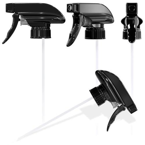 4 Pack Spray Bottle Nozzle Replacement Trigger Sprayer Heads - Spray Bottle Tops Replacement for Cleaners Adjustable Spray Nozzle for Bottles Fits Most Standard Bottle Tops Reusable for Home Use