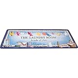 Collections Etc Loads of Fun Laundry Room Mat Rug with Whimsical Laundry Room Design