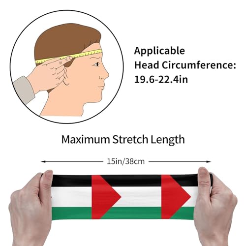 Image of Cute Flag Headbands Women Men Flag Sweatband Sports Headband for Running, Cycling, Yoga Gym, Working Out