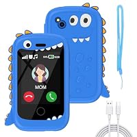Kinder Handy, Mini-Telefon für Mädchen Jungen, 2.8 Zoll großer Touchscreen Smartphone Kinder 16 Spiele Anruf SOS Musik Kamera Schrittzähler Wecker, kindertelefon jungen ab 4-9 jahre (Schwarz)
