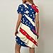 USA Dress Festival Fashion Stars Stripe Maternity Short Sleeve Graphic Independence Day Patriotic USA Flag Fourth of July Outfit Vestidos De Verano para Mujer 2025