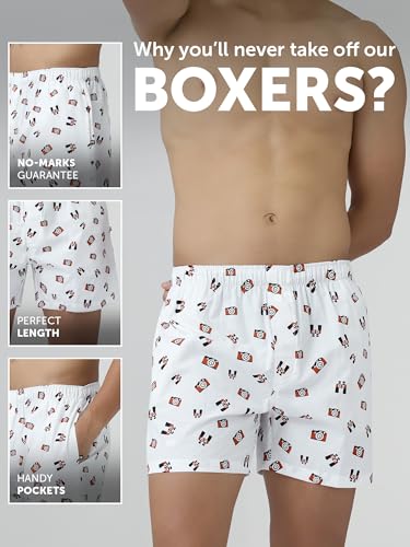 Image of XYXX Men's Remix Regular Fit Cotton Printed Boxer with Dual Pocket & No Marks Waistband (Pack of 2)