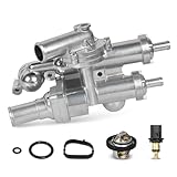 WMPHE Upgraded Aluminium Engine Coolant Thermostat Housing Compatible with Chrysler 200 Sebring Dodge Avenger Caliber Journey Jeep Compass Patriot 2.4L 2007-2020, Replacement for 68003582AB 902-319