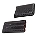 Qiilu Leather Cigar Case for Men - 3 Sticks Portable Cigar Case Leather Humidors Travel - Accessories & Humidors (Black)