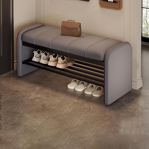 GDMDPTE Shoe Storage Organizer,Upholstered Shoe Rack Bench for Entryways and Hallways