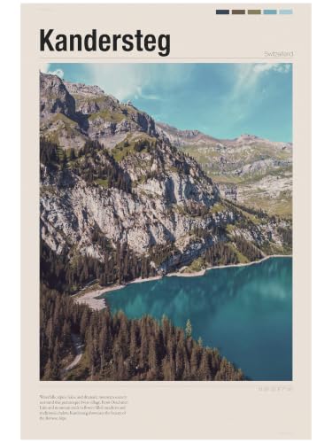 Affiche Kandersteg Suisse poster A2 idée cadeau voyage