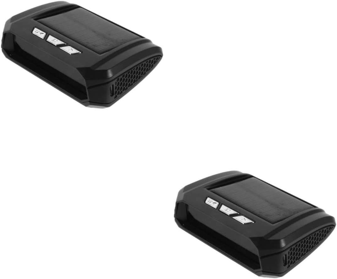 PRETYZOOM 2pcs Automotive Thermometers Solar-Powered Dash Clock Real Temperature and Display for Car Digital Clock