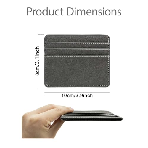 Credit Card Holder for Men with 4 Card Slots, RFID Blocking Mens Wallet Small Card Holder Wallet Ultrathin Design Business Card Holder Slim Wallet for Organize 4 Cards (Style 1, Black)2