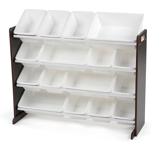Humble Crew Kids Toy Organizer with 16 Bins, 4 Tier Storage for Playroom
