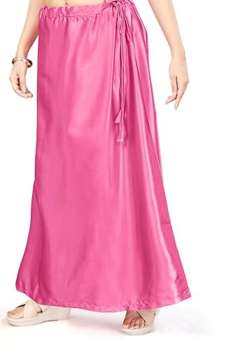 Image of Madhu Fashion Women's Satin Saree Petticoat Saree Underskirt