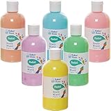 poster peinture moderne Inclus dans le pack : Ce pack contient 6 flacons de 6 couleurs pastel assorties - violet, rose, bleu, vert menthe, jaune et orange. Cette peinture ne convient pas à la peinture au doigt. 150ml par bouteille